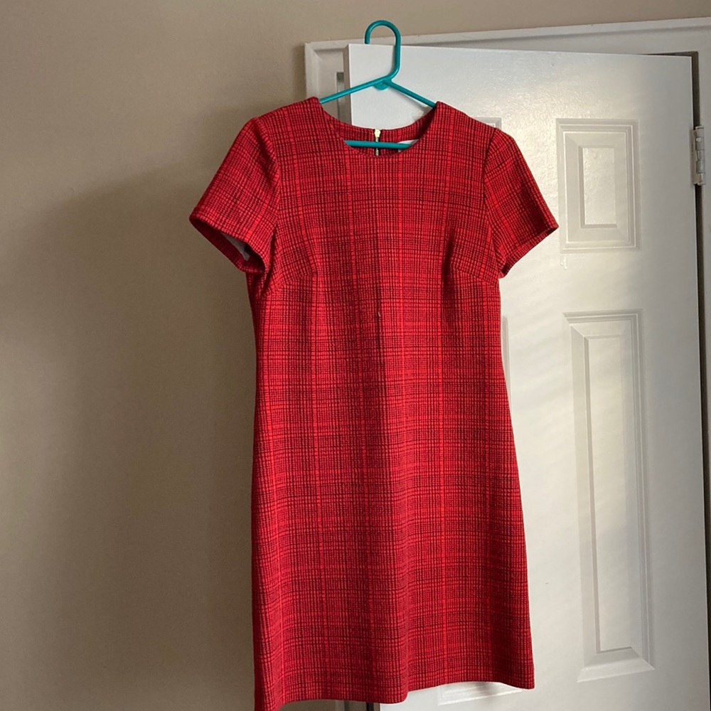 Red Calvin Klein sheath dress